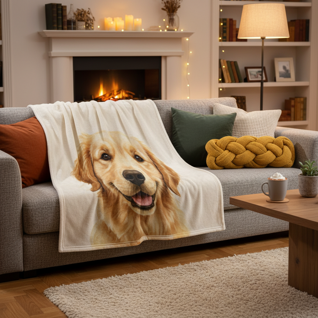 Pet Portrait Blanket