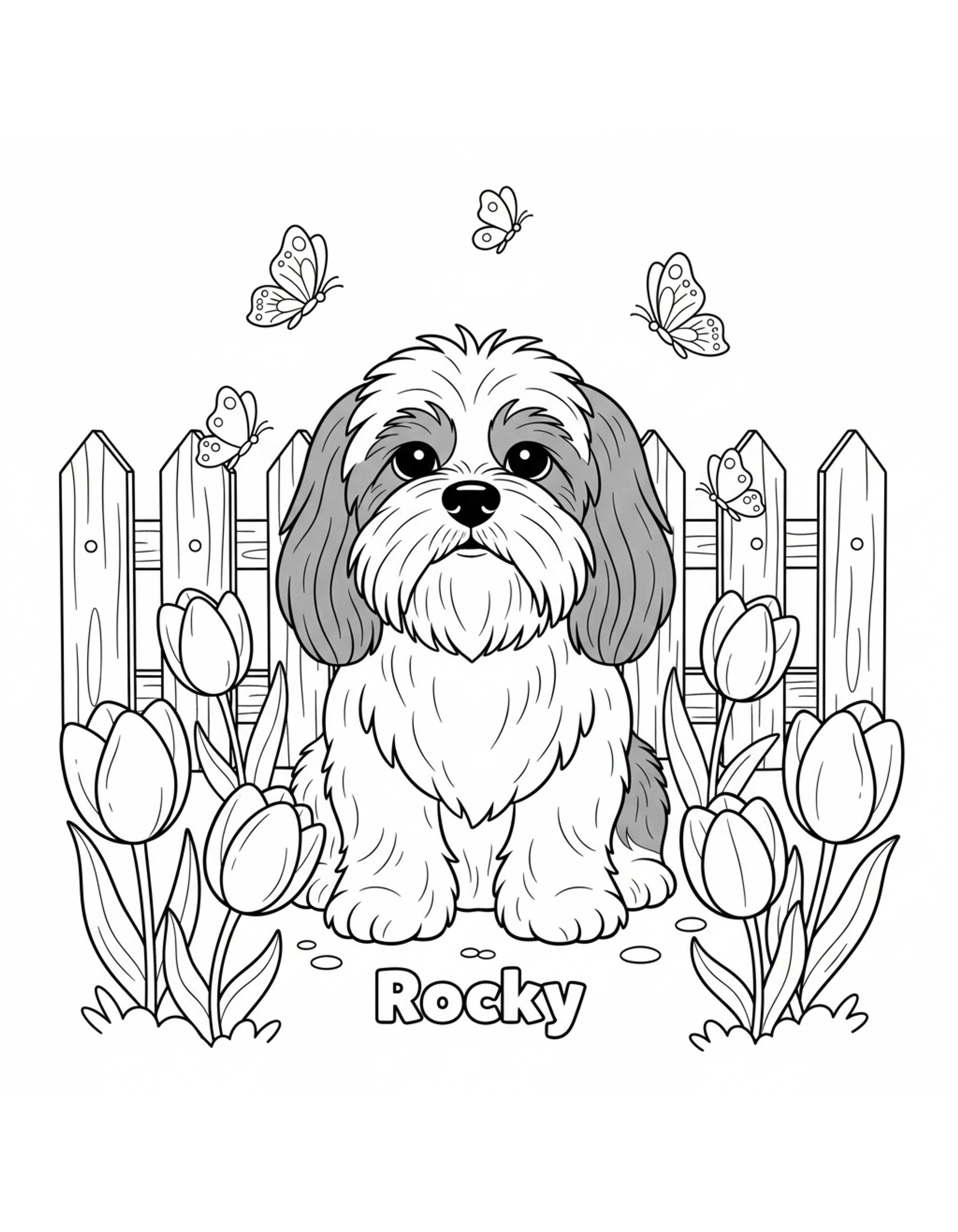 Coloring page version of Rocky